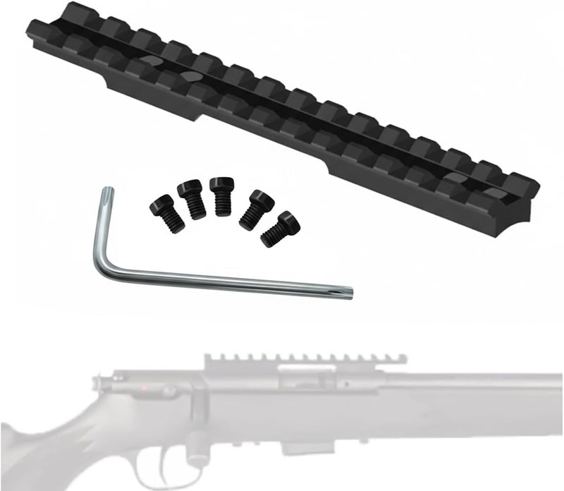 Gotical Store 5.8in Long Scope Rail Mount 93 / 93r17 / Mark II w/1-5/8 Aluminum Construction Matte Black Anodizing, 20 in/lbs, Mounting Hardware #8-40 X 1/4 Screws - Image 1